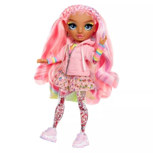 Rainbow High Sparkle and Shine - Rosetta (Pink) - 28 cm Fashion Doll with Shake-to-Sparkle Legs 10