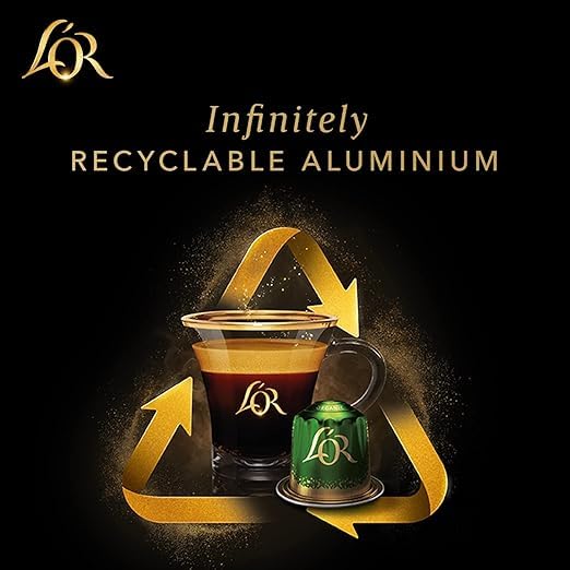 L'OR Espresso Lungo Profondo Coffee Pods x40 Intensity 8 - Aluminum Capsules for Nespresso & L'OR Barista Machines