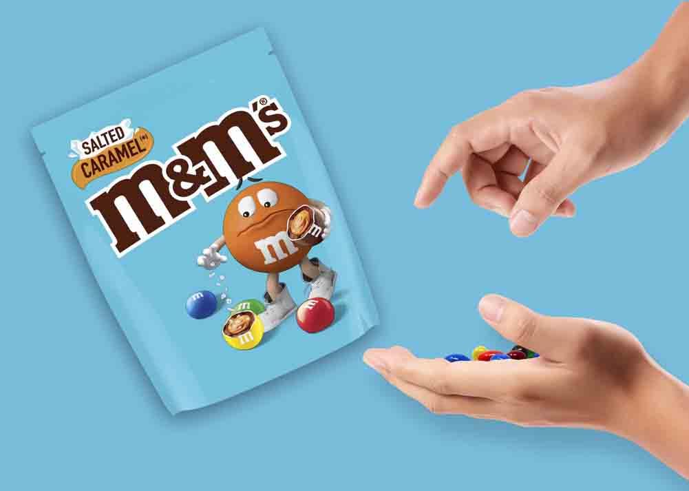 M&Ms Salted Caramel Chocolate Pouch, 102g 4