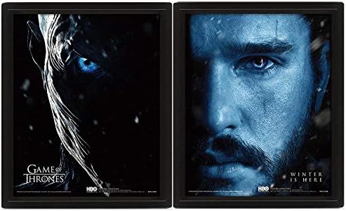 Pyramid International - Game of Thrones Jon Snow vs Knight King 3D Lenticular Poster, Multi-Colour, 10 x 8-Inch