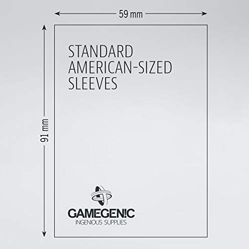Gamegenic 50 Pack 59 x 91 mm Green Standard American Prime Board Game Sleeves (GG1051)