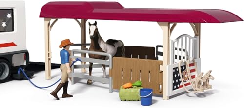 SCHLEICH Horse Club Lakeside Truck and Trailer Playset | 119 Pieces | Ages 5-12 13