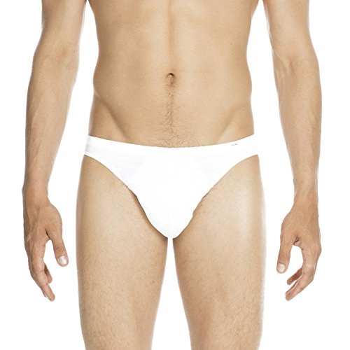 HOM Men's Premium Cotton Micro Briefs, White, XL - Soft, Breathable, and Comfortable Underwear for Everyday Wear