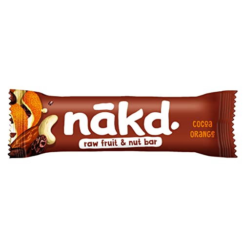 Nakd Cocoa Orange Natural Fruit & Nut Bars - Vegan Gluten Free Snack - 35g x 18 5