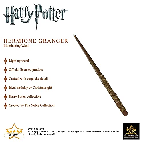 The Noble Collection Harry Potter Hermione Granger Illuminating Wand Replica (HP-HERMIONE-WAND)