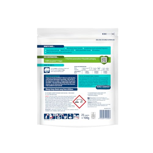Dr. Beckmann - MAGIC LEAVES Non-Bio Laundry Detergent Sheets | 25 Sheets