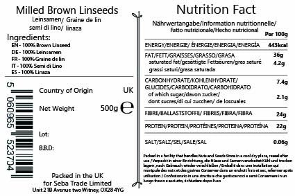 Seba Garden Milled Brown Linseeds - 500g Pouch | Ground Flaxseeds for Baking & Smoothies 4