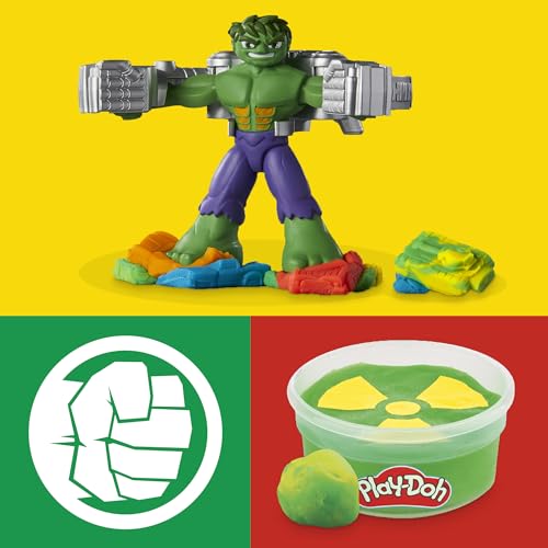 Play-Doh Marvel Hulk Smash & Squish Playset - Action Figure with Power Suit for Kids 4+