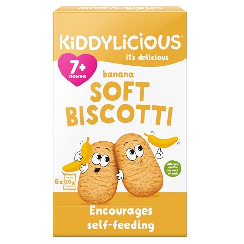Kiddylicious - Banana Biscotti Baked Snacks for Babies 7m+ 5