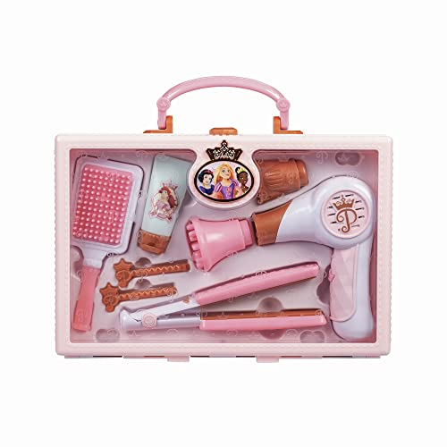 Disney Princess Style Collection - Trendy Hair Pretend Play Styling Tools with Sound & Storage Tote (DP-HairTote)