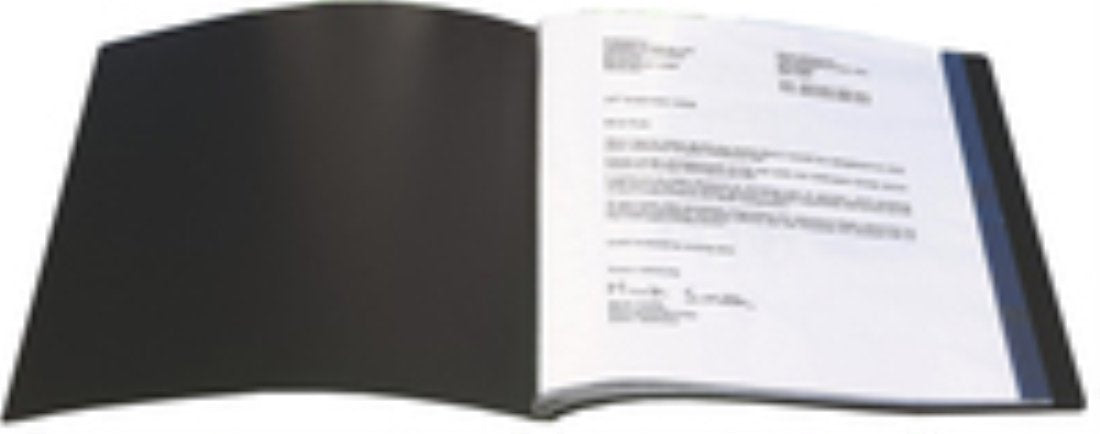 Q-Connect Presentation Book - 10 Pocket A4 Fixed Folder | Black Polypropylene 1