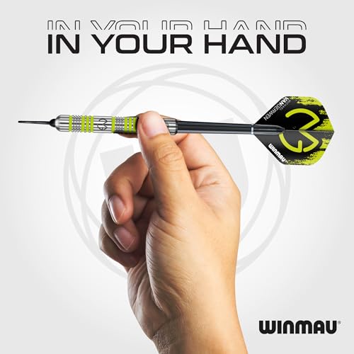 WINMAU Michael van Gerwen MvG Softip Gift Set - 50 Piece Darts Set with 4 Sets of Flights, Shafts, and Accessories