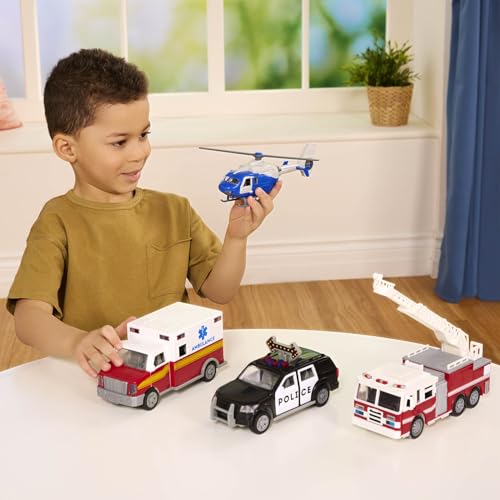 Driven by Battat Micro Ambulance - Toy Rescue Vehicle with Lights, Sounds & Movable Parts for Kids 3+ 9