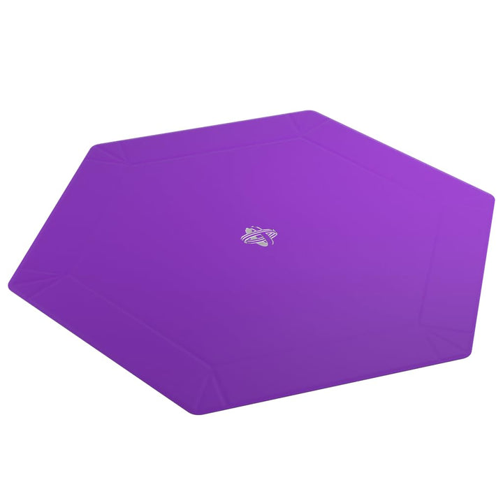 Gamegenic Magnetic Dice Tray - Hexagonal Reversible Dice Tray for Board Games, Black/Purple