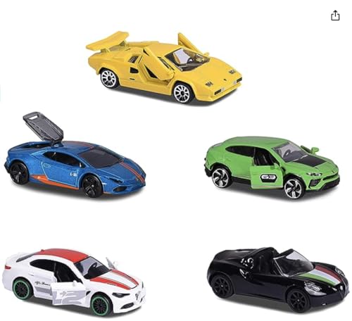 Majorette Italian Dream Cars Gift Box - 5-Piece Diecast Model Set for Ages 3+ 6