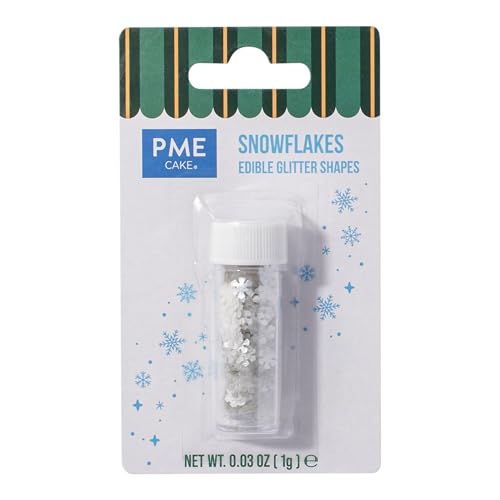 PME Edible Snowflake Glitter - Christmas Cake Decorations (1g) | Festive Baking Supplies 6