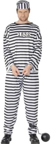 Smiffys Men's Convict Costume - Medium 1