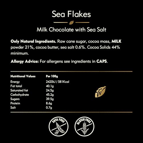Willie's Cacao Bar - Sea Flakes, Milk Chocolate with Cornish Salt - 50g 4