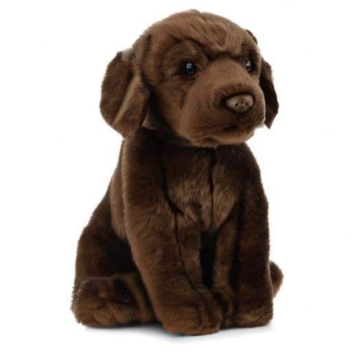 Chocolate Labrador Plush Toy - Soft Stuffed Animal for Kids & Adults, 20cm Brown 16