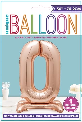 Rose Gold Foil 0-Shaped Balloon (76cm) - Elegant Milestone Party Decor