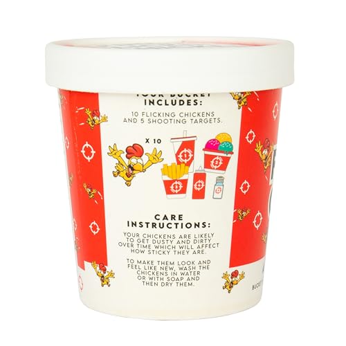 Gift Republic Finger Flicking Chicken Slingshot Game – Stretchy Rubber Chicken Catapult with Bucket 9