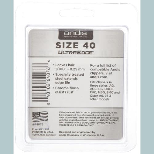 Andis UltraEdge Steel Replacement Blade - 15-inch Size | Compatible with A5 Oster, AGC, Wahl KM1 | Durable Alloy Steel 4