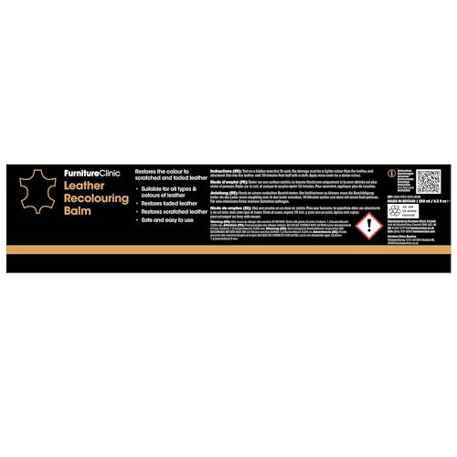 Furniture Clinic Leather Recolouring Balm - Light Grey for Faded & Scratched Sofas, Car Seats, Shoes, Clothing