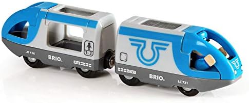 BRIO World Travel Battery Train - Battery-Powered Wooden Train Set for Kids 3+ 5