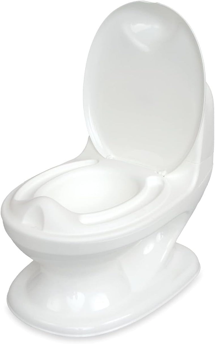 Nuby My Real Mini Size Toilet with Lid and Flush Sound - Realistic Potty Training Toilet for Toddlers