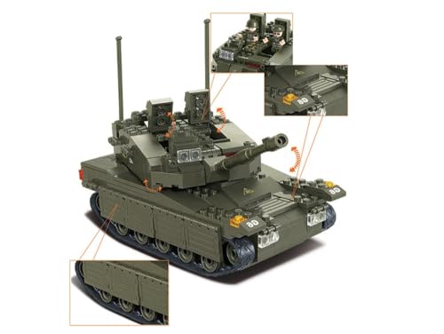 Sluban M38-B0305 Army Merkava Tank Building Set with 5 Mini Figures | 344 Pieces 3