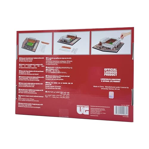 University Games Liverpool FC Anfield Stadium 3D Puzzle - 141 Pieces | Ages 7+ 3