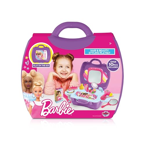 Sinco Creations Barbie Hair & Beauty Station Playset - 10 Piece Barbie Play Set (Barbie Hair & Beauty Station Playset)