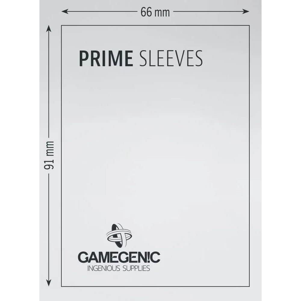 Gamegenic Prime Sleeves - 100 Pack | 66 x 91mm Standard Size | Matte Green Finish 3