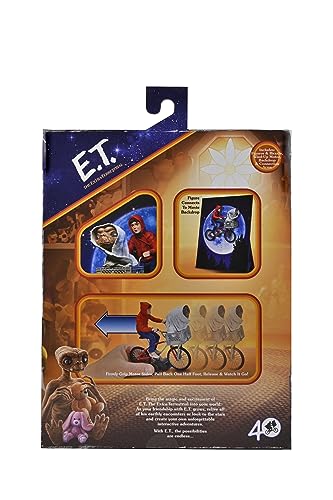 NECA E.T. The Extra-Terrestrial 40th Anniversary Series - E.T. & Elliott with Bicycle Action Figure (55065)