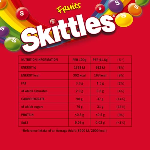Skittles Giants Gooey Vegan Sweets Sharing Bag 125g