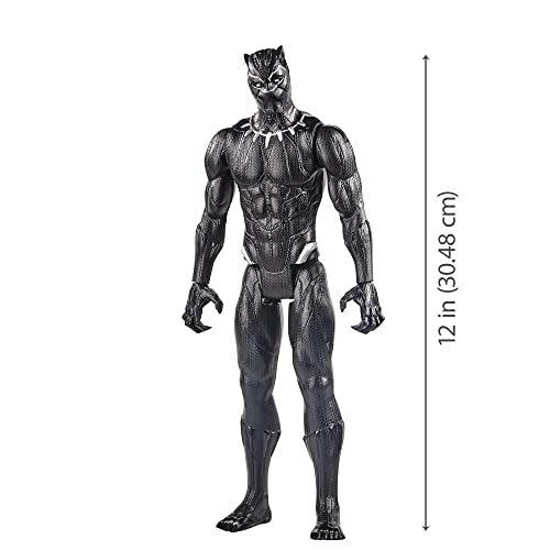 Marvel Avengers Titan Hero Series Black Panther 12” Action Figure - Poseable Superhero Figure for Kids 4+