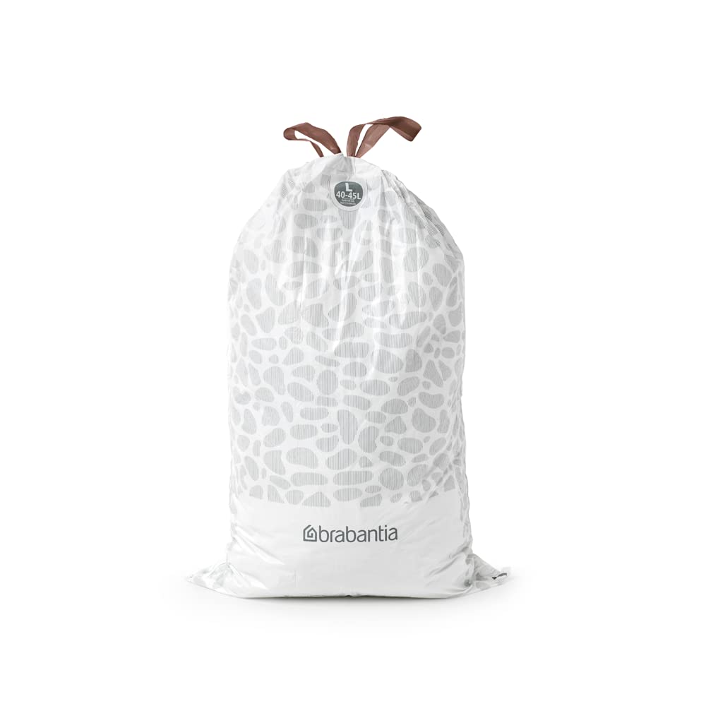 Brabantia PerfectFit Bin Liners - Tear-Resistant Plastic | 40 Count | 40-45 Litre Capacity | Code L 5