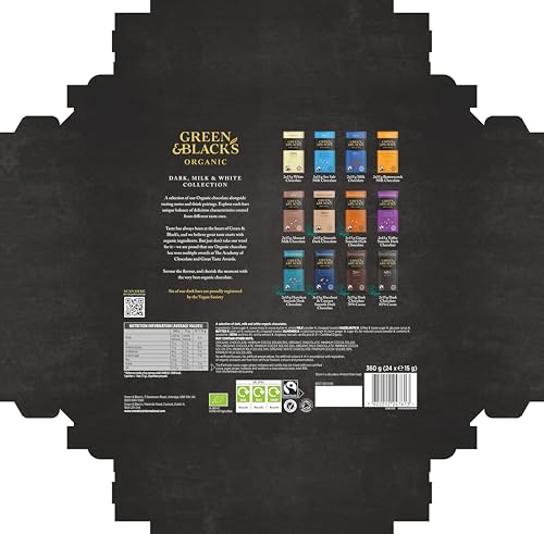 Green & Black's Organic Tasting Collection - Assorted Miniature Chocolate Bars (24 Pack) 6
