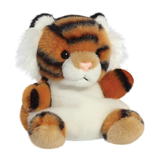 AURORA Palm Pals Indy Tiger Soft Toy | 13cm | Orange & Black | Suitable from Birth