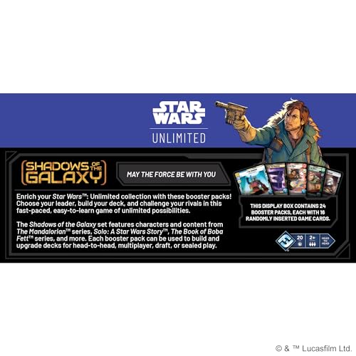 Fantasy Flight Games Star Wars: Unlimited Shadows of the Galaxy Booster Display 6