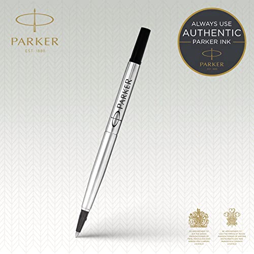 PARKER - QUINK Rollerball Pen Ink Refill, Fine, Black (1 Refill)