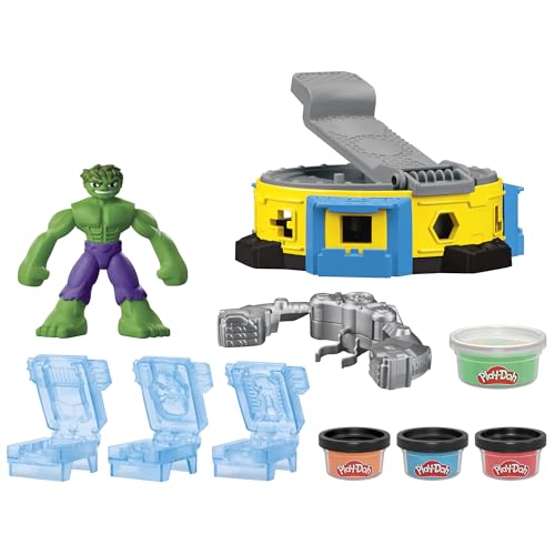 Play-Doh Marvel Hulk Smash & Squish Playset - Action Figure with Power Suit for Kids 4+