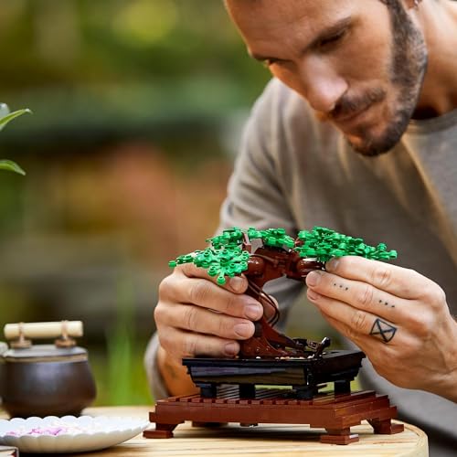 LEGO 10281 Icons Bonsai Tree Building Set - Cherry Blossom & Green Leaves for Adults