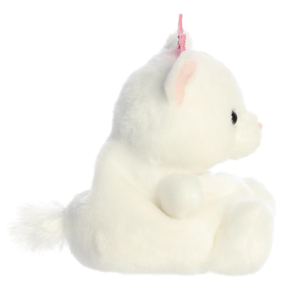 Aurora Palm Pals Priscilla Princess Kitty Soft Toy - 13cm, White