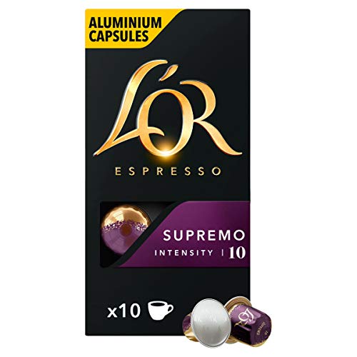 L'OR Espresso Supremo Intensity 10 - Nespresso Compatible Coffee Capsules (Pack of 10, 100 Capsules)