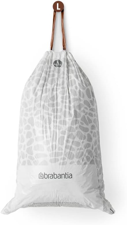 Brabantia - PerfectFit Bin Liners (Size L/40-45 Litre) Thick Plastic Trash Bags