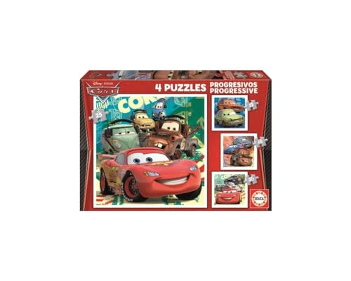 Educa Borras Progressive Puzzle Cars 2 - 4 Progressive Puzzles for Ages 3-5