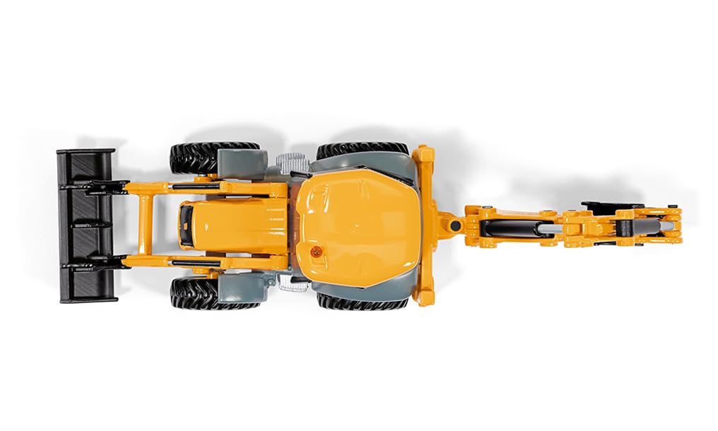 SIKU JCB 4CX Backhoe Loader 3558 | 1:50 Scale Metal/Plastic Construction Vehicle | Yellow 5