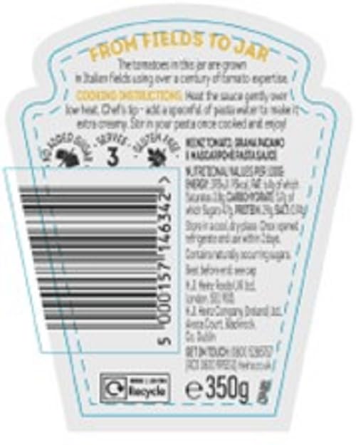 Heinz Tomato, Mascarpone & Grana Padano Pasta Sauce 350g