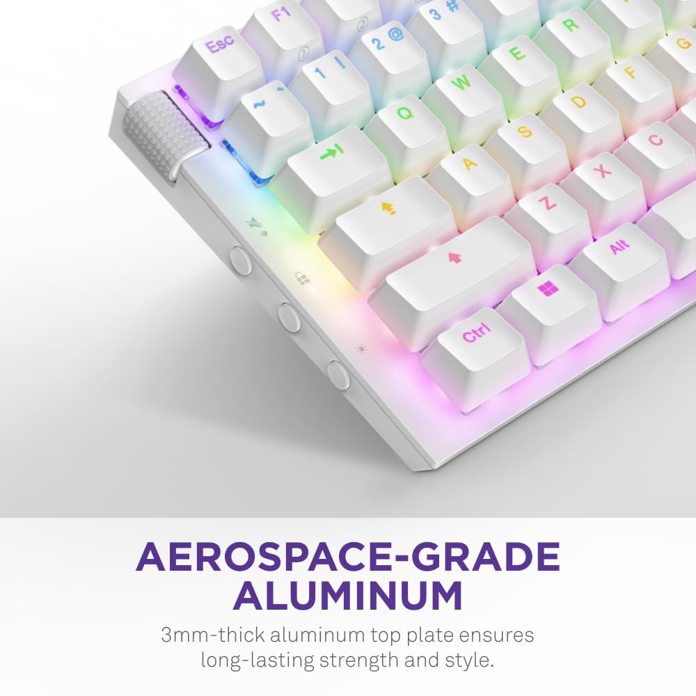 NZXT Function 2 MiniTKL Gaming Keyboard – White, Optical Switches, 8000Hz Polling, Aluminum Frame 2